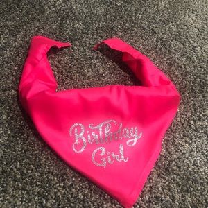 Pink birthday girl Pet Bandana